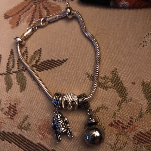 💫Rare Sterling Silver Star Wars Charm Bracelet- 598 $65 or $50 w/offer - Picture 9 of 14